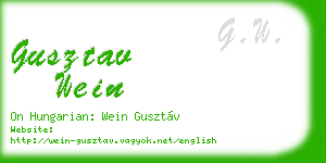 gusztav wein business card