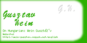 gusztav wein business card